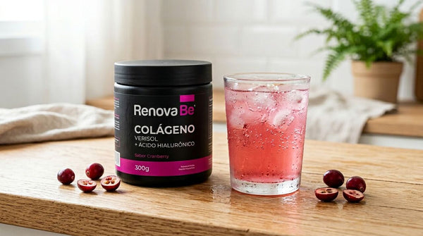 Suplemento de colágeno Renova Bé sabor cranberry