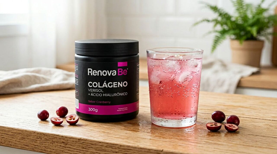 Suplemento de colágeno Renova Bé sabor cranberry