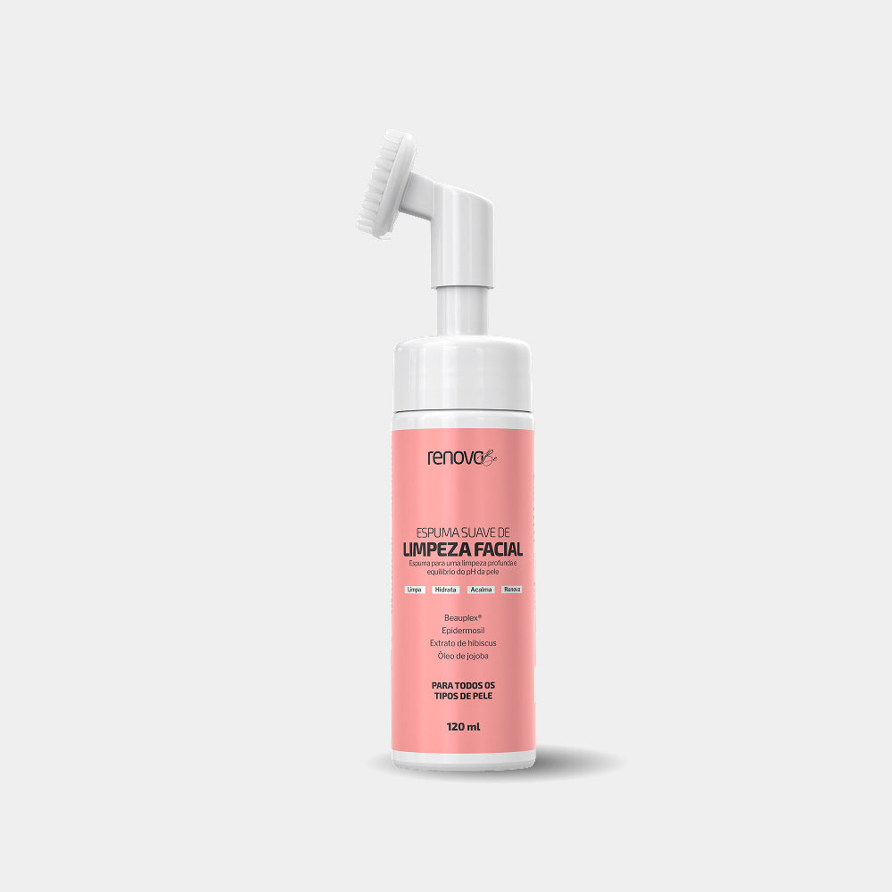 Espuma Suave de Limpeza Facial - Para Todos os Tipos de Pele